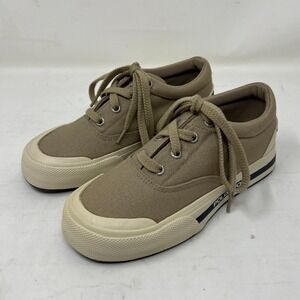 Polo Sport Ralph Lauren Clipper Canvas Sneaker Khaki Women's US Size 6.5 VTG NEW